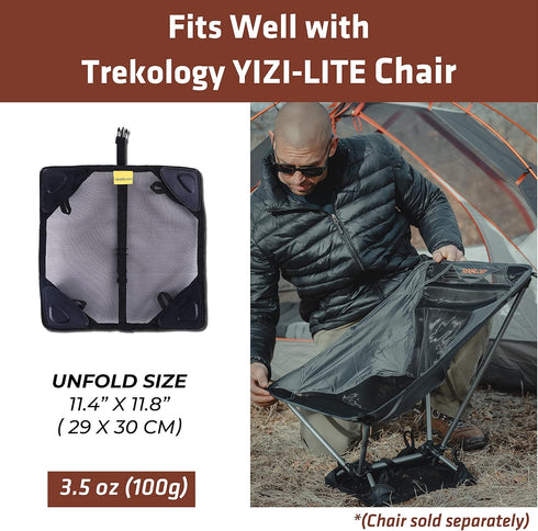 Backpacking TREKOLOGY YIZI-LITE Anti-Sinking Sand Cover & Ground Sheet for Camping Chairs, Fit YIZILITE Camping Chairs