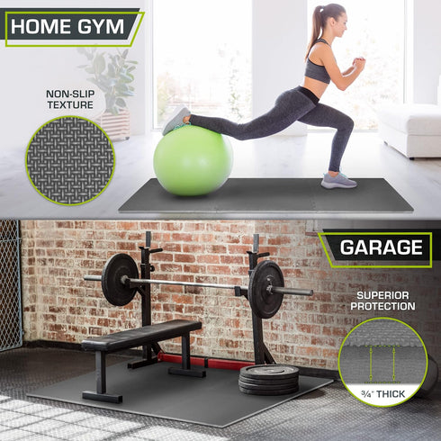 ProsourceFit Extra Thick Puzzle Exercise Mat ¾” and 1", EVA Foam Interlocking Tiles for Home Gym Flooring