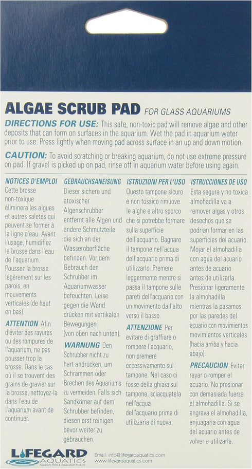Lifegard Aquatics Blue Algae Pad, 4-Inch by 6-Inch, Black