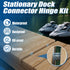 2 Pack Stationary Dock Connector Hinge Kit | Galvanized Dock Hardware Brackets | Heavy-Duty Dock Parts for Connect Dock