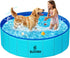 SLOOSH Foldable Dog Kiddie Pool - Portable Hard Plastic Doggie Swimming Pool,