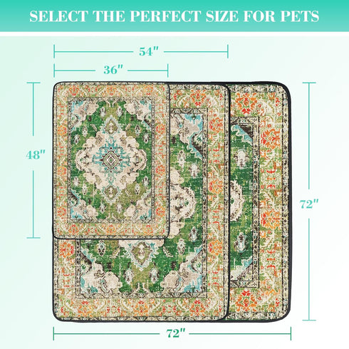 72" 72", Non-Slip Dog Washable Pee Pad Extra Large x Boho Rusable Pee Pad for Dogs, Pet Training Pad for Playpen Mat