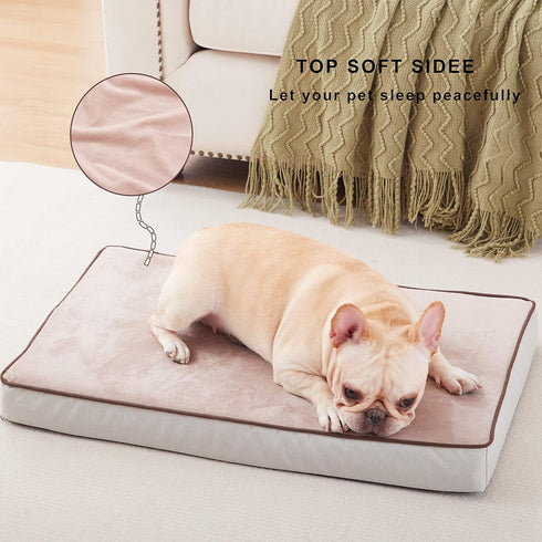 Orthopedic Memory Foam Dog Bed, Cooling Beds for Medium/Large Dogs, Waterproof Pet Bed for Crate, Removable Washable