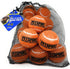 PetSport Orange Tennis Ball Dog Toys | 12 Pack Small (1.8") Felt & Rubber Balls with Carrying Bag