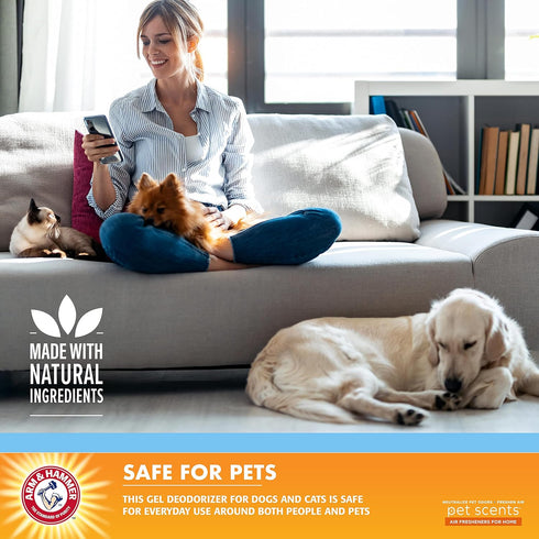 Arm & Hammer For Pets Pet Scents Solid Gel Deodorizer - Fresh Breeze Scent, 15 Ounces