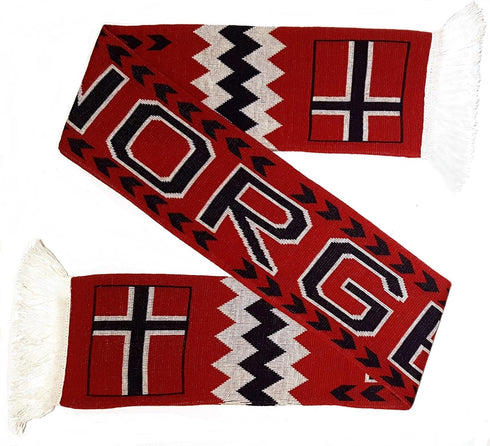 Norge Norway Soccer Knit Scarf
