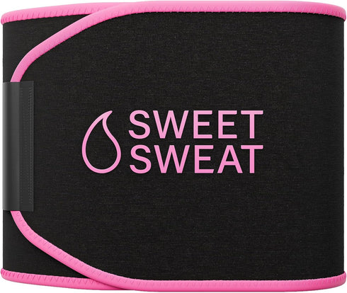 Trimmer Pack Trimmer (6.4oz) Sports Research Waist - Sweet Sweat Waist (Black/Pink, Medium) & Vanilla Workout Enhancer