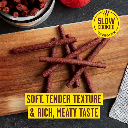 5.6 (Pack 8) Pup-Peroni Dog Treats, Real Beef + Sweet Potato Mix Stix, Ounce