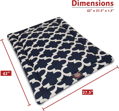 Majestic Pet Products 42" Navy Blue Crate Dog Bed Mat