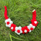 Handmade Dog Costume - Red and White Floral Design Wedding and Birthday Bandana, Cute Collars for Medium Small Cats
