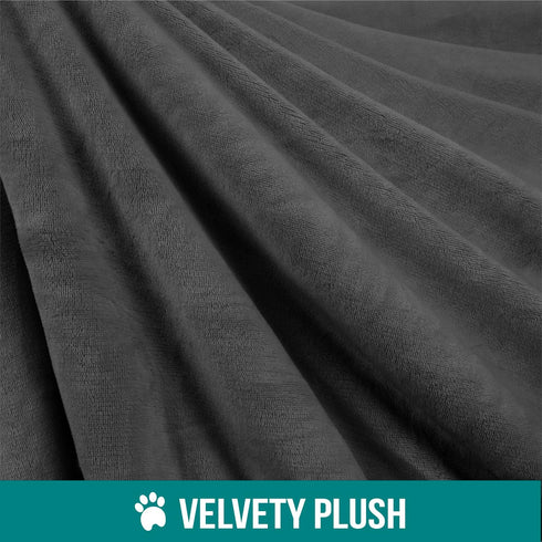 PetAmi Waterproof Dog Blanket Grey, for Small Medium Dogs, Reversible Soft Washable Couch Cover 29x40