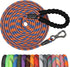 NTR Long Dog Leash, 20FT Check Cord with Swivel Lockable Hook and Comfortable Padded Handle, Reflective for Small