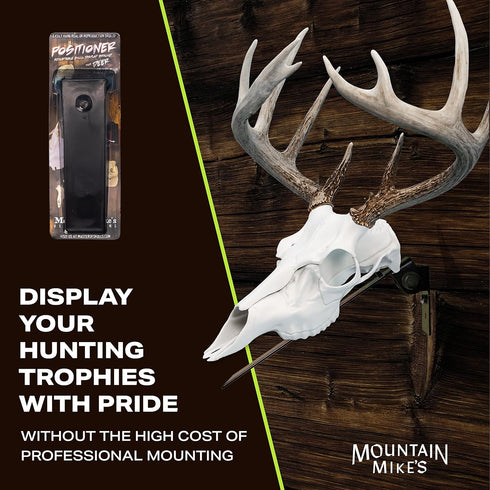 Mountain Mike's Reproductions Deer Positioner European Skull Wall Mount, Black