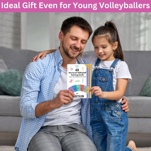 Volleyball Training Equipment Aid Cards – Solo Rebounder Drills for Kids & Adults to Practice
