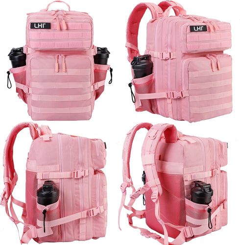 LHI Military Tactical Backpack for Men and Women, 45L Army 3 Days Assault Pack with Molle System