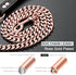 Dog Chain Leash - Rose Gold 15MM Heavy Duty with Leather Padded Handle, 5ft Length for Small Dogs