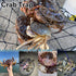 AQWXC 24" 20" 50' Double Ring Crab Trap - Steel Ring Crab Net, Top, Bottom, Rope, Clip, Gauge for Dungeness, Rock