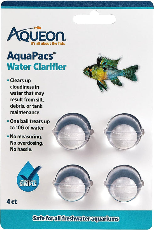 Aqueon AquaPacs Water Clarifier 4 Pack for 10 Gallon Aquariums