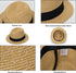 Straw Fedora Sun Hats for Women & Men, Summer Short Brim Roll Up Trilby Hat, Packable Panama Jazz Hat