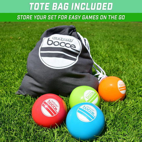90 mm Set 8 GoSports Soft Bocce Includes Weighted Balls, Pallino and Case, Play Indoors or Outdoors