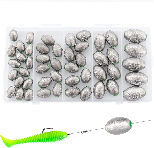 Egg Weights Egg Fishing Sinkers Lead Weights Catfish Weights Slide Sinkers for
