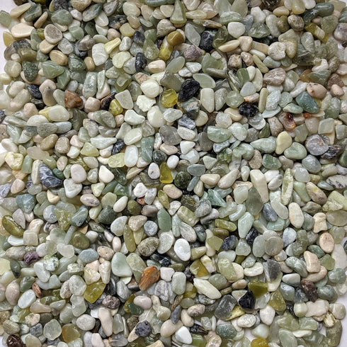 3/8" (2-lb Natural Decorative Polished Jade Pebbles Gravel Size Bag)