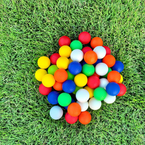 QEOCP 16 54 Pack Foam Golf Practice Balls or Soft Limited Flight Golf Balls, Perfect for Indoor and Backyard Swing