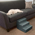 PETMAKER 3-Step Pet Stairs, Gray, High-Density Foam, Microfiber, Supports Up to 25lbs