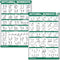 QUICKFIT 2 Pack Kettlebell Workout Exercise Poster Set - Volume 1 & 2, Laminated Chart, 18” x 24 "
