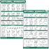 QUICKFIT 2 Pack Kettlebell Workout Exercise Poster Set - Volume 1 & 2, Laminated Chart, 18” x 24 "