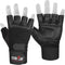 DEFY Padded Weight Lifting Gloves with 13" Long Wrist Wrap Genuine Leather