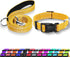 Reflective Dog Collar with Safety Locking Buckle, Adjustable Soft Nylon, for Small Medium Large Dogs, XL Yellow