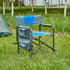 FUCIHOMA 400lb (1-Piece Oversized Padded Folding Chair with Side Table - Capacity Portable Directors Chair for Camping