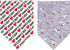 BoomBone Dog Valentines Day Bandana, 2 Pack Triangle Bibs for Medium and Large Dogs