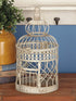 Deco 79 Metal Round Birdcage Set of 2, 22" & 18"H, with Latch Lock Closure and Hanging Hook, Cream