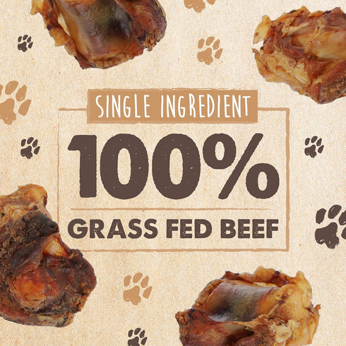 (8 Pack) 100% Mighty Paw Naturals Dog Bones - Cow Knee Caps & Knuckle Bones for Dogs | Natural Beef Knee Caps, Meaty