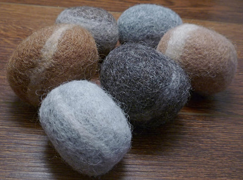 Natural Handmade Wool Cat Balls - Felt Ball Toys for Indoor Cats and Kittens