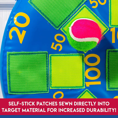 3 20 20 Franklin Sports Kids Dart Board - Inflatable Dart Ball Game with Tennis Ball Self-Stick Darts - X