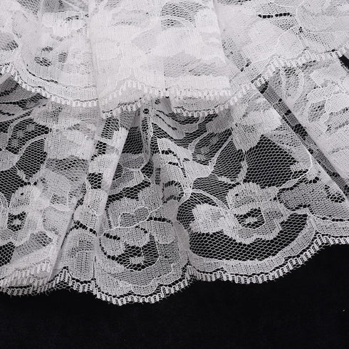 Renaissance Elizabethan Costume Jabot Collar, Ruffled Detachable Lace Collar, White