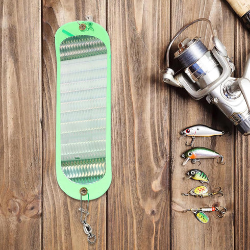 High-Visibility Chrome Trolling Dodger Fishing Flasher Abs Material Reflective Fish Attractor for Bass Trout Salmon