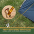 Heavy Duty Camping Tent Stakes, Metal Tarp Spikes and Inflatable Tent Pole Pins (6 Pack)