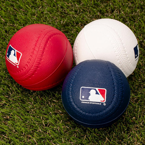 3 Pack MLB Franklin Sports Foam Baseballs - Soft Foam Practice Baseballs for Kids - Perfect for Hitting and Indoor