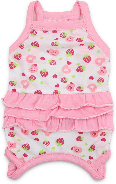 DroolingDog Pink Dog Clothes for Small Dogs, Girl Small Dog Shirts, Medium, Pink