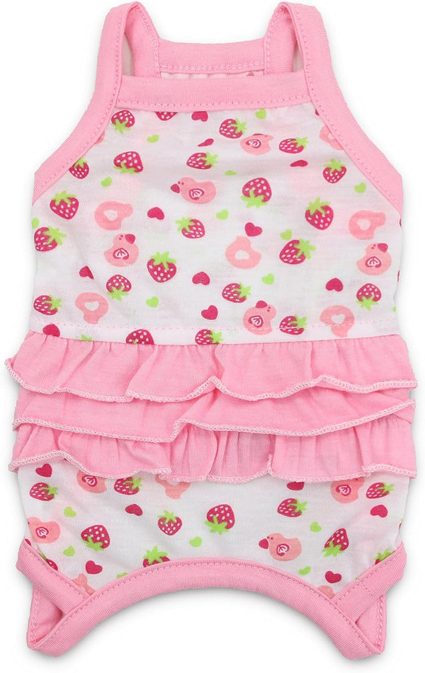 DroolingDog Small Dog Girl Clothes, Pet Dress for Small Dogs, Pink