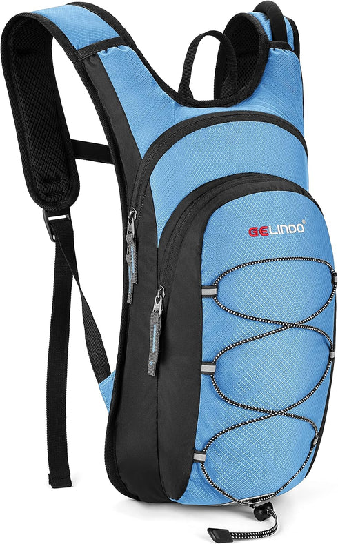 Gelindo Hiking Hydration Pack Water Backpack, Insulated with 2L BPA Free Bladder for Men, Women