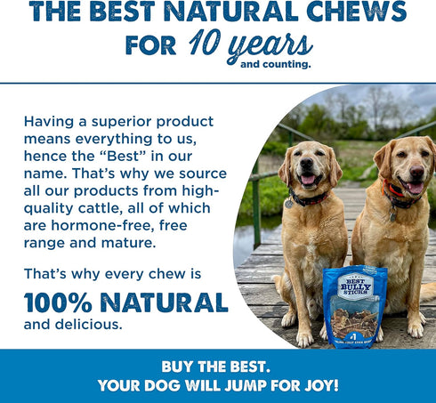 1.5 lb (Pack 1) Best Bully Sticks Joint Jerky Gullet Bites - of - All-Natural Beef Snack