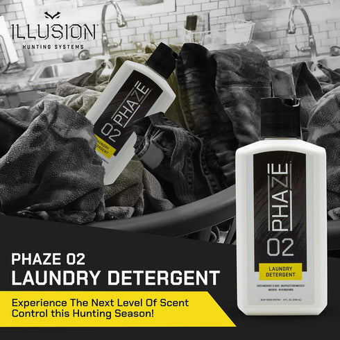 2 #1 8oz PhaZe Laundry Detergent - Deer Hunter's Scent Elimination & Scent Control System