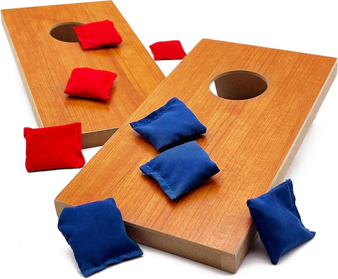 Super Fun, Portable Mini Desktop Cornhole Set of 2. Coated Wood Boards