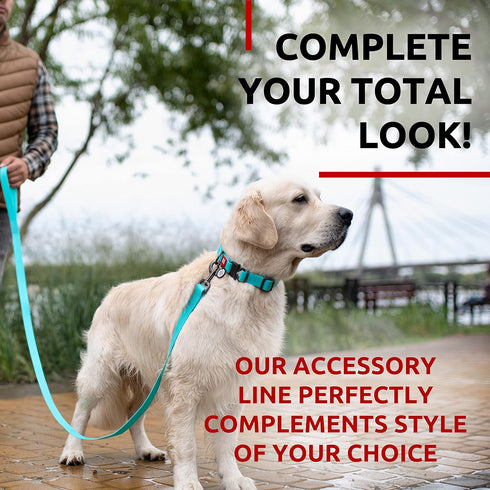 WAUDOG Waterproof Dog Leash, 4 Ft / 6 Ft, Anti-Slip for Large, Medium, Small Dogs, Heavy Duty Water Resistant