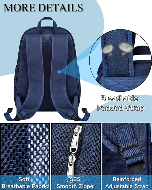 Paxiland Mesh Backpack, Lightweight See Through Backpack for Commuting, Swimming, Travel, Beach